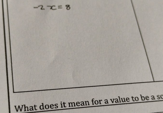 What does it mean for a value to be a so