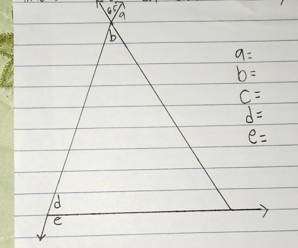 65
a
a=
b=
C=
d=
e=
d
e