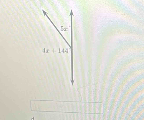 5x°
4x+144°