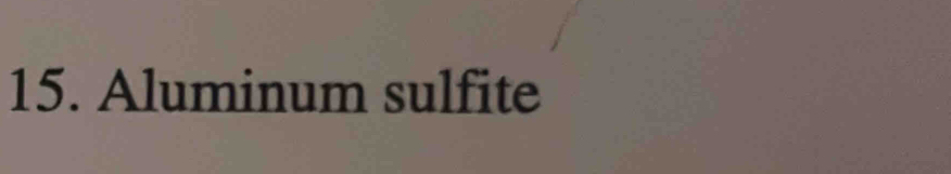 Aluminum sulfite