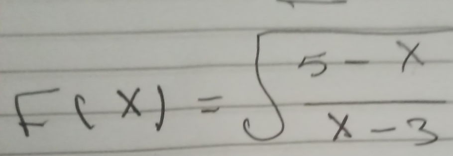 F(x)=sqrt(frac 5-x)x-3