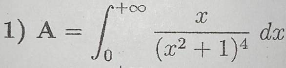 A=∈t _0^((+∈fty)frac x)(x^2+1)^4dx