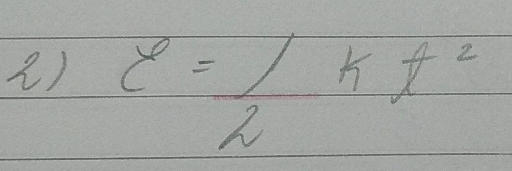 y= 1/2 kt^2