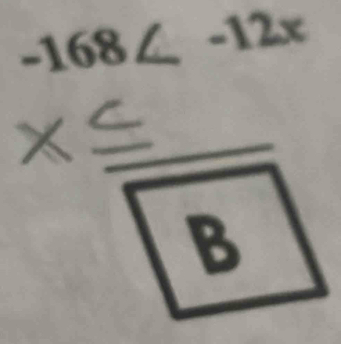 -168∠ -12x
B