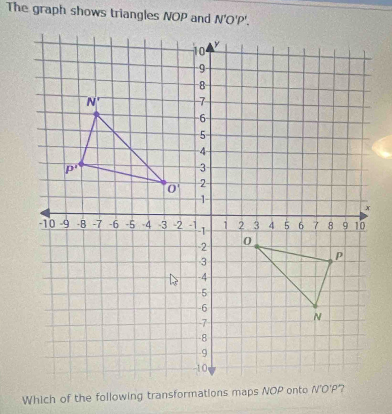 The graph shows triangles NOP and