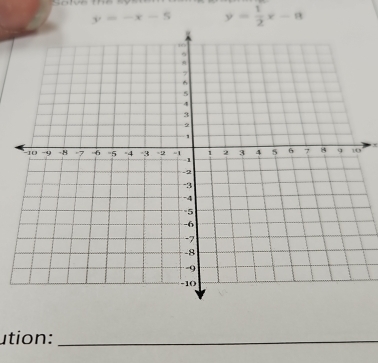 y=-x-5 y= 1/2 x-8
ution:_