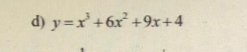 y=x^3+6x^2+9x+4