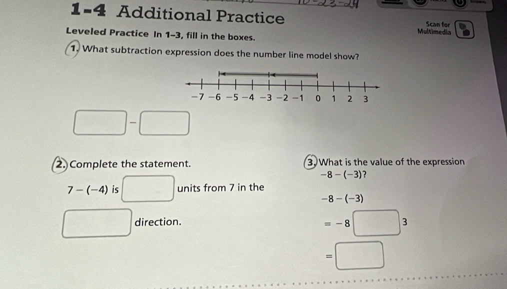 Solved: 1-4 Additional Practice Scan for Multimedia Leveled Practice In ...