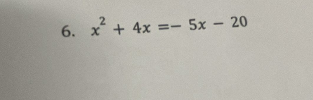 x^2+4x=-5x-20