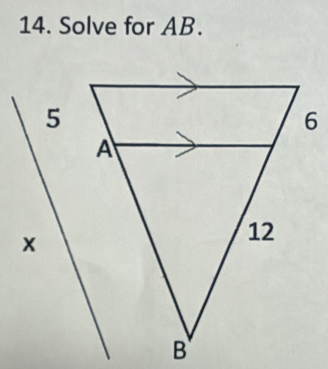 Solve for AB.