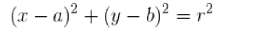 (x-a)^2+(y-b)^2=r^2