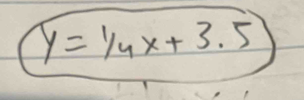 y=1/4x+3.5