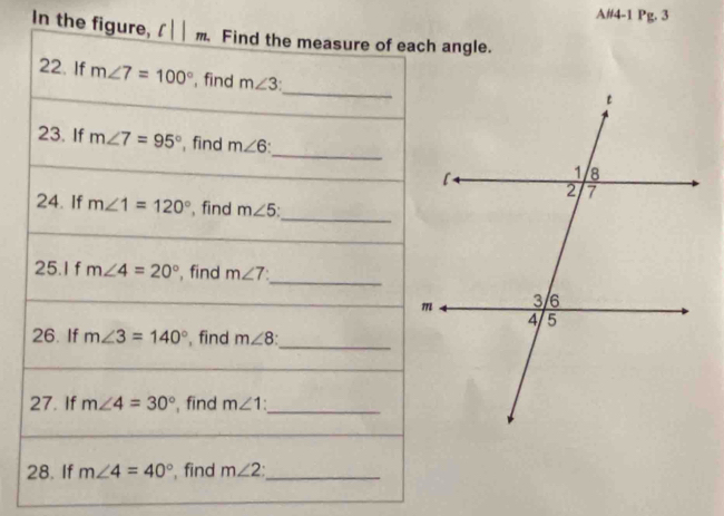 A#/4-1 Pg. 3
In the figngle.