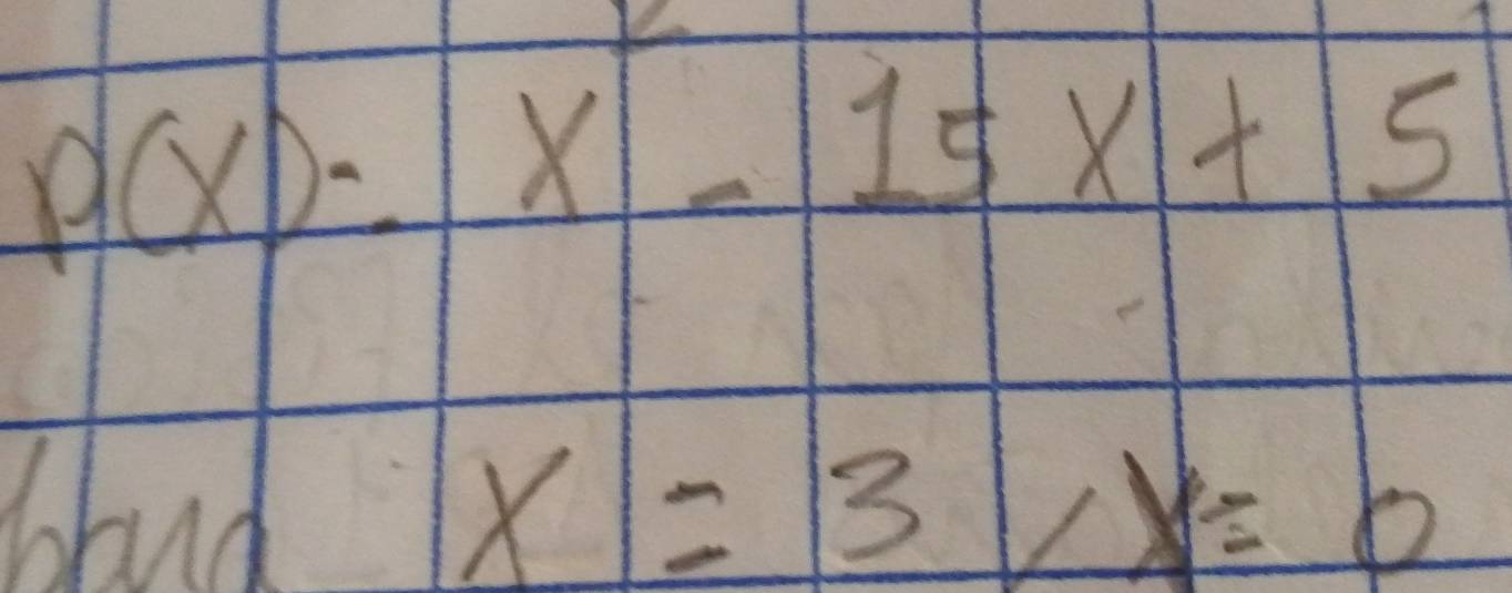 P(x)=x-15x+5
blaud x=3, y=0