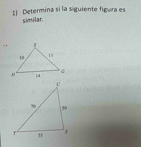 Determina si la siguiente figura es 
similar.