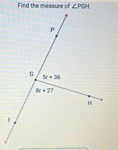 Find the measure of ∠ PGH.