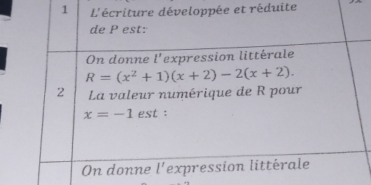 1et réduite