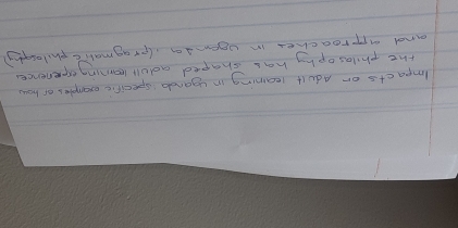 Impacts or Adult learning in (ganda specific examples of how 
the philosophy has shaped advit learning expenence 
and mpproacher in ueanda, lpragmakc pholesgly