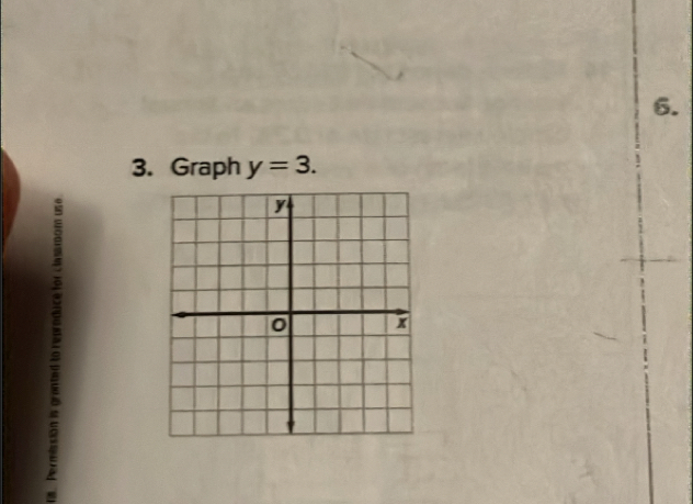 Graph y=3. 
ξ