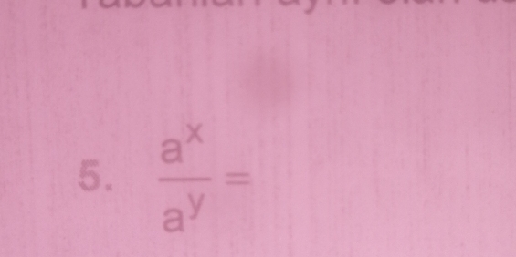  a^x/a^y =