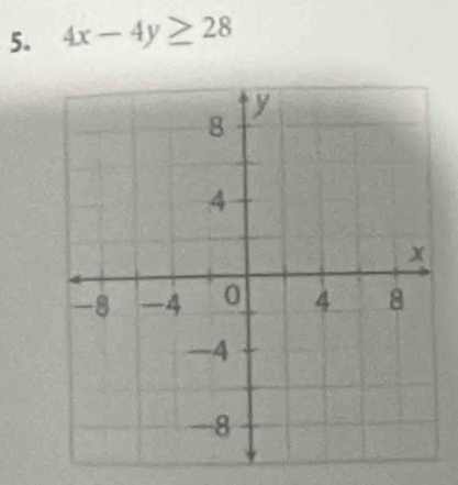 4x-4y≥ 28