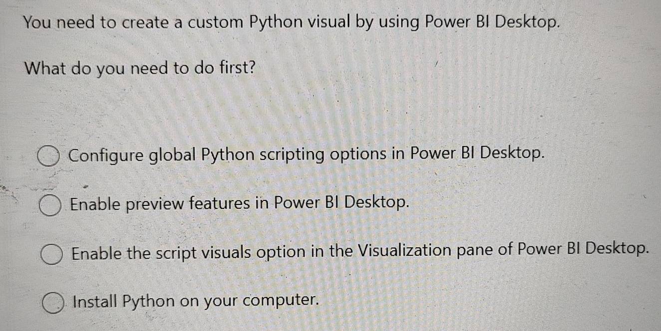 Solved: You need to create a custom Python visual by using Power BI ...
