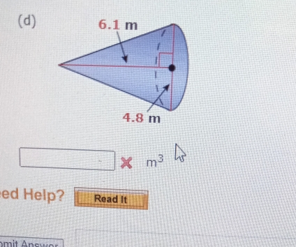 square m^3
ed Help? Read It