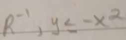 R^(-1), y≤ -x^2