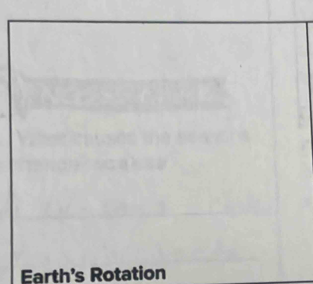 Earth's Rotation