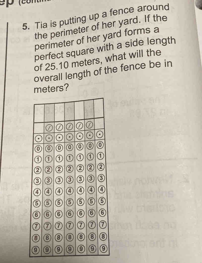 Solved: Tia is putting up a fence around the perimeter of her yard. If ...