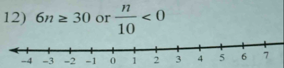 6n≥ 30 or  n/10 <0</tex>
