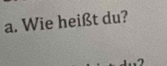 Wie heißt du?