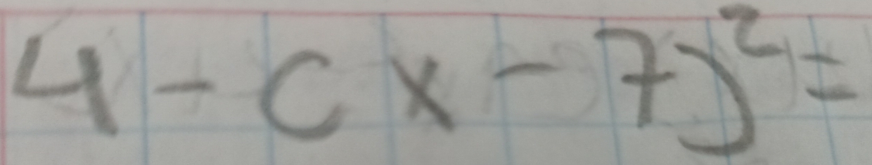 4-(x-7)^2=