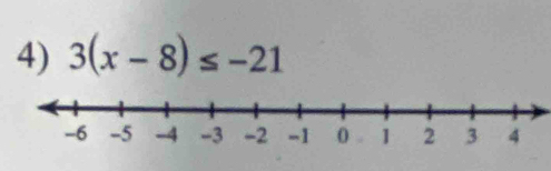 3(x-8)≤ -21