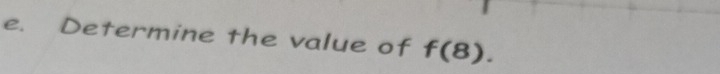 Determine the value of f(8).