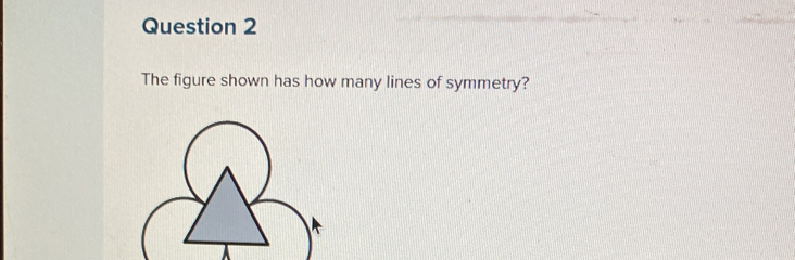 The figure shown has how many lines of symmetry?