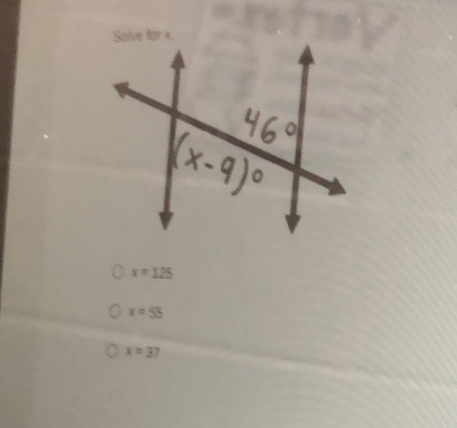 x=125
x=55
x=37