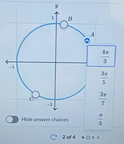  π /5 
2 of 4