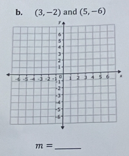 (3,-2) and (5,-6)
_ m=