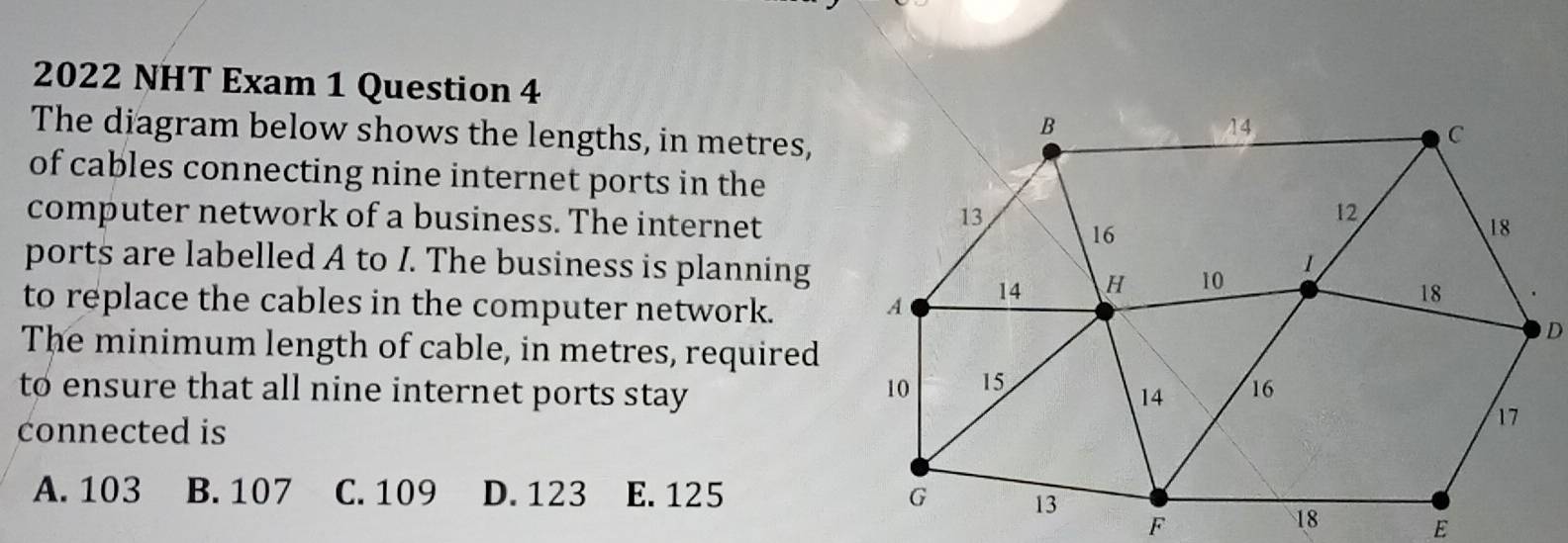 Solved: 2022 NHT Exam 1 Question 4 The diagram below shows the lengths ...