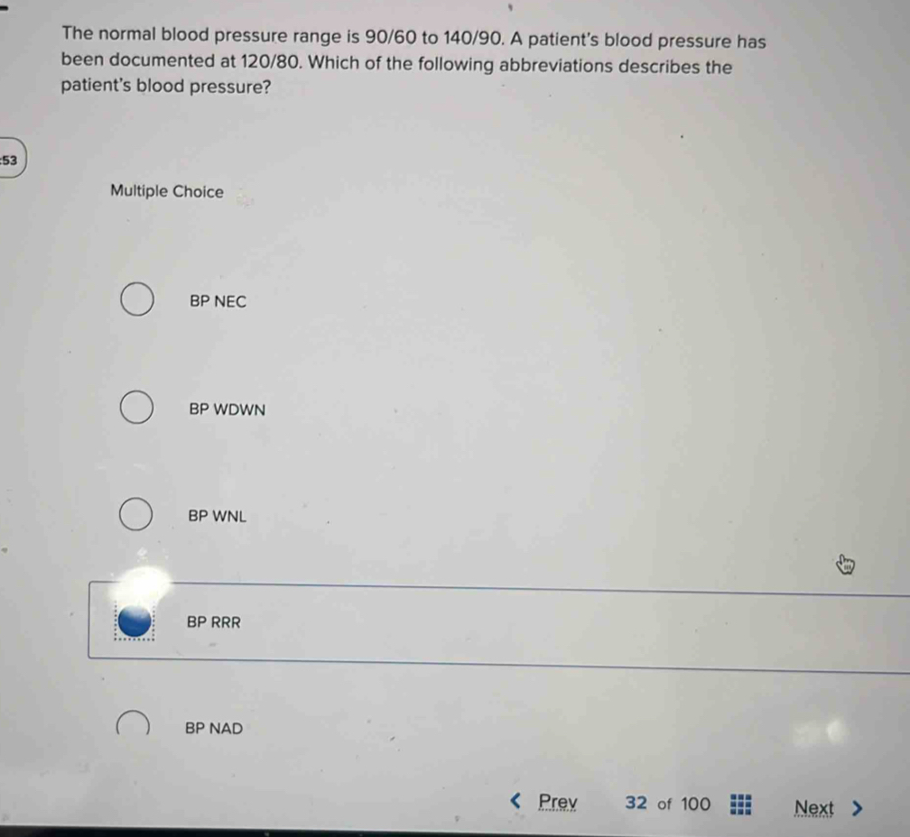 Solved: The normal blood pressure range is 90/60 to 140/90. A patient's ...