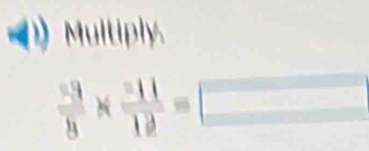 Multiply
 (-3)/8 *  (-11)/12 =□