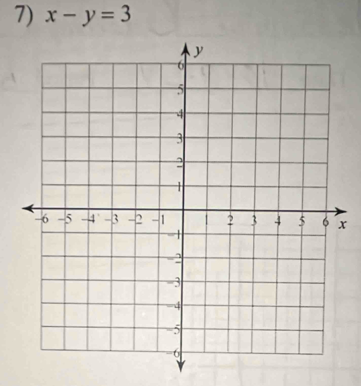 x-y=3
x