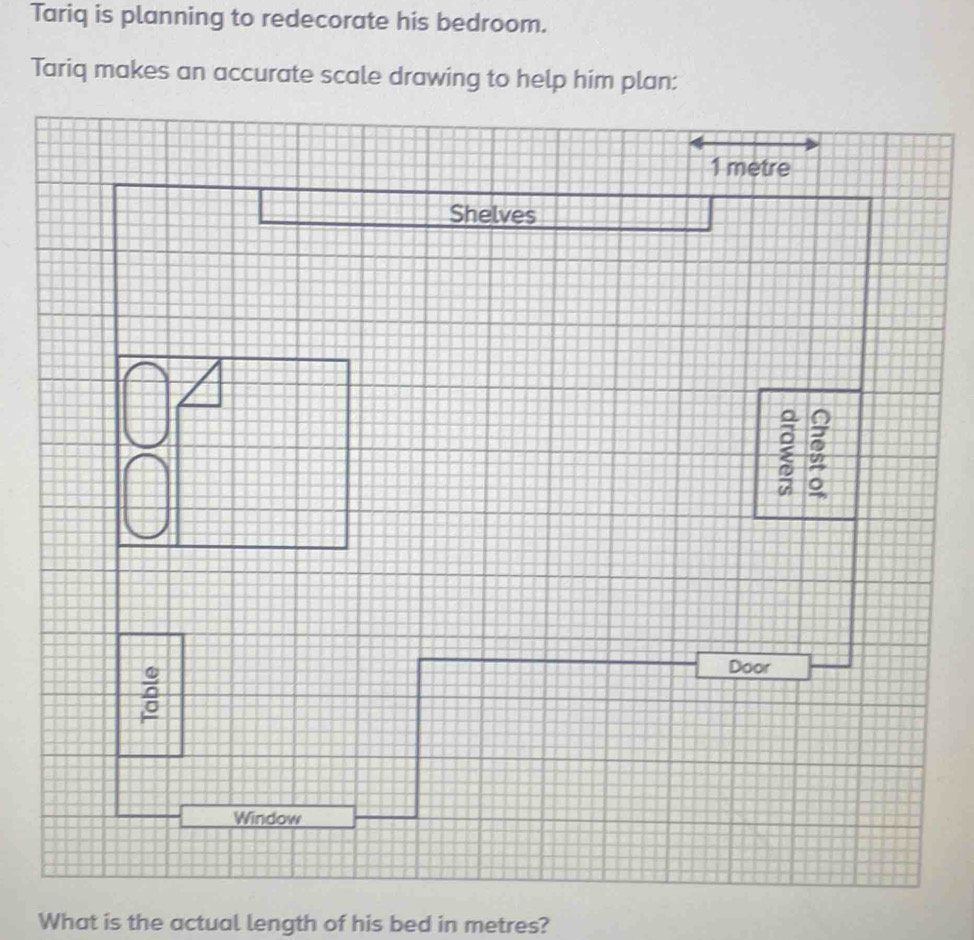 Solved: Tariq is planning to redecorate his bedroom. Tariq makes an ...