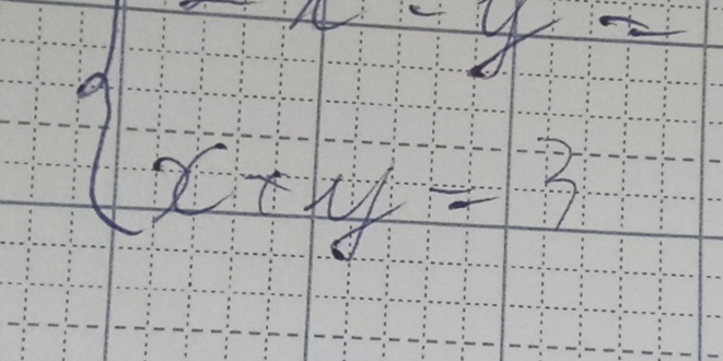 beginarrayl x+y=3endarray.