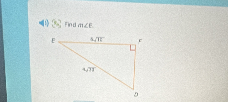 Find m∠ E.