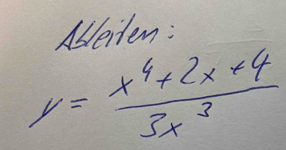 Alecten:
y= (x^4+2x+4)/3x^3 