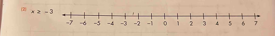 (2) x≥ -3