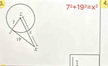 7^2+19^2=x^2
T