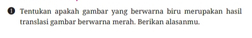 ❶ Tentukan apakah gambar yang berwarna biru merupakan hasil 
translasi gambar berwarna merah. Berikan alasanmu.